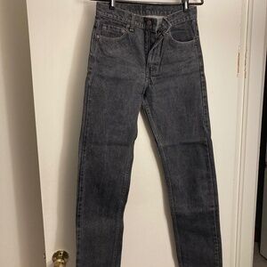 Black denim Levi's 505 jeans
